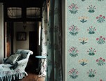 WILLIAM MORRIS LILY EMBROIDERY FABRIC